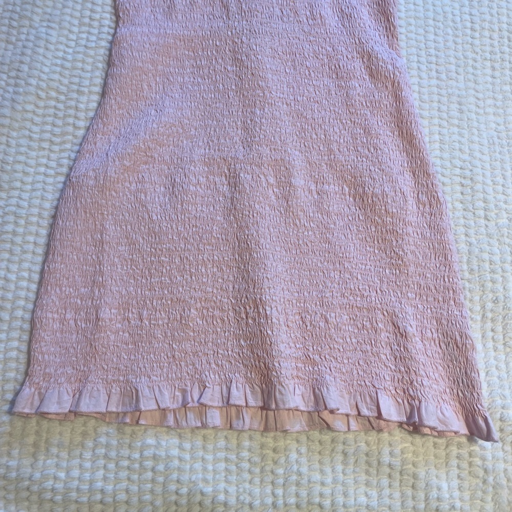 Free People | Lyla Smocked Open Back Strappy Mini Dress in Pink Chalk | NWT - Picture 6 of 16
